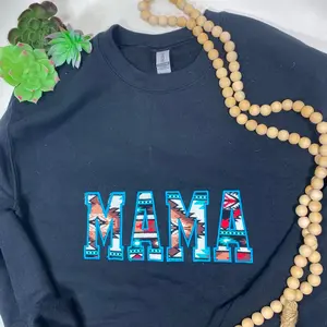 Mama Appliqué Aztec sweatshirt