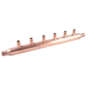 Cash Acme  Copper Manifold with Pex 6 Port Open Bulk