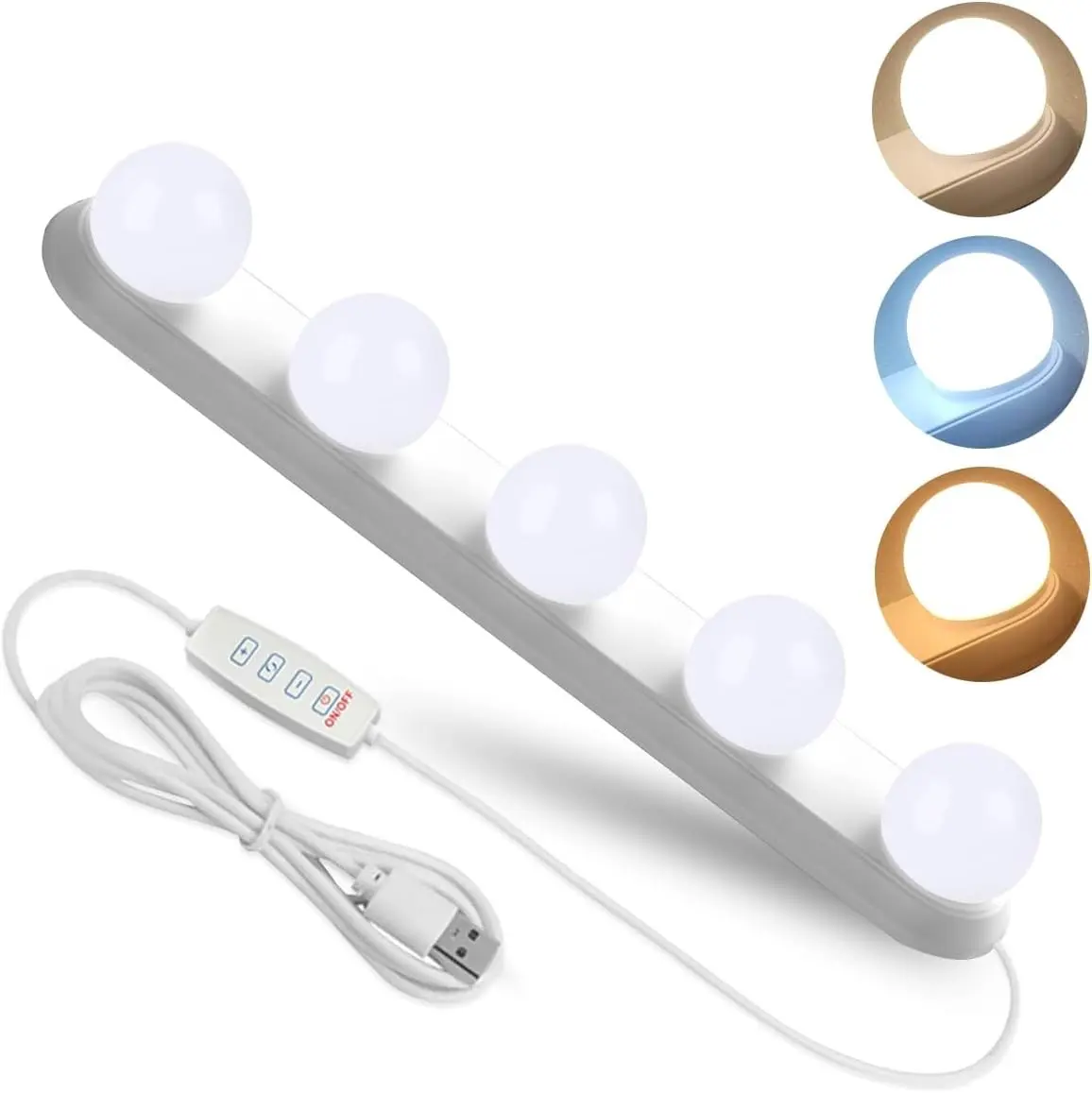Makeup Light,Portable Led Vanity Lights with 3 Colors Lighting Mode Adjustable & Dimmable for Vanity Table Dressing Room Mirror