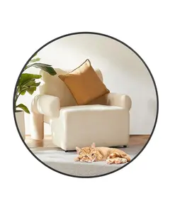 【GARVEE】20 Inch Round Mirrors for Wall Decor, Metal Frame Circle Mirror, for Entryway, Vanity, Bedroom, Bathroom, Wall Decor, Easy to Install