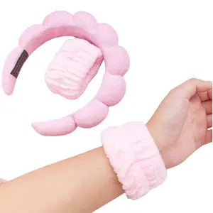 High-Top Sponge Cloud Hairband Wholesale, Premium Towel Cloth Twist Headbands for Women, Face Washing Wrist Band Accessories