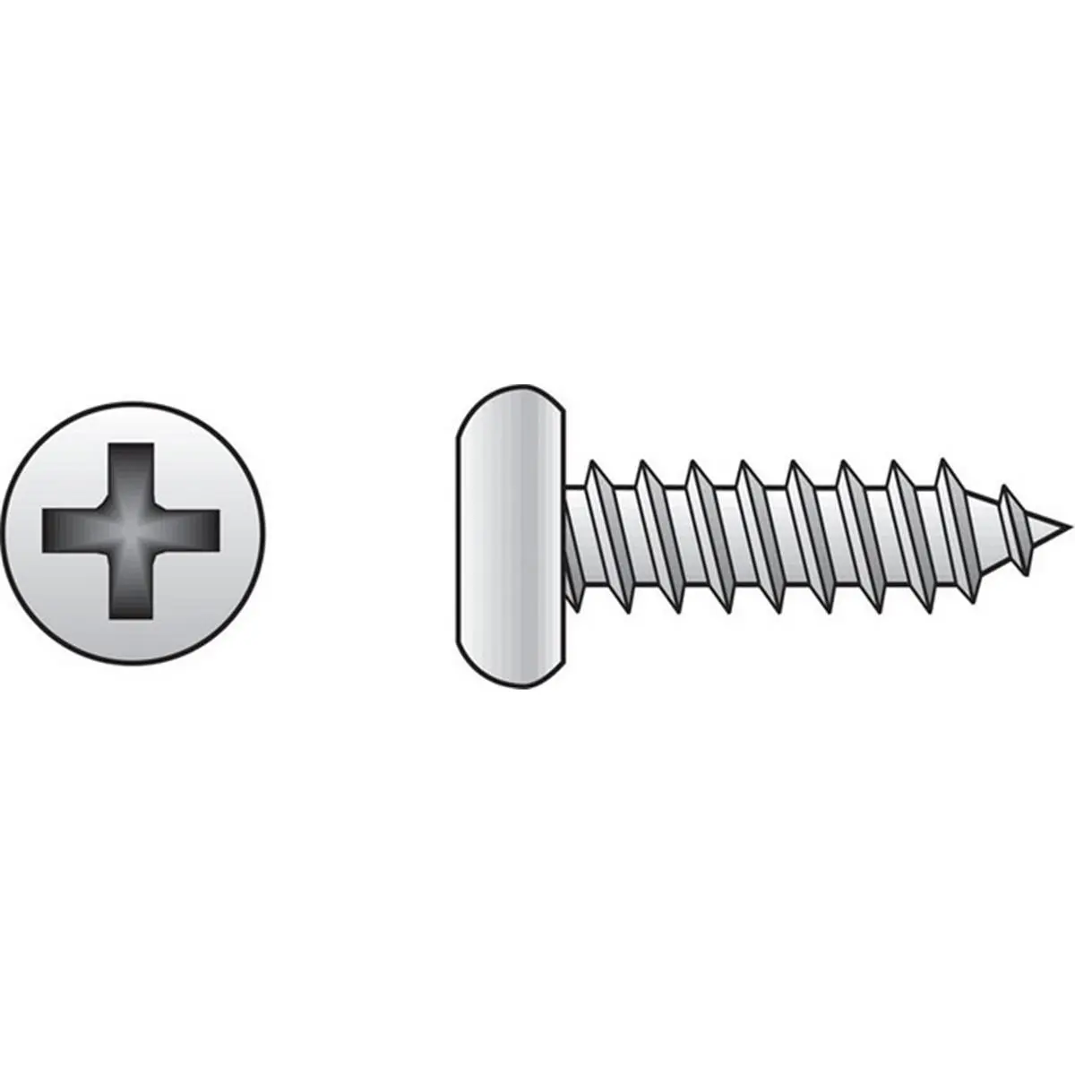 212 MAIN Zinc Self-Tapping Steel Pan Head Sheet Metal Screws, 4 x 0.62 in., Ideal for Indoor Joining Applications