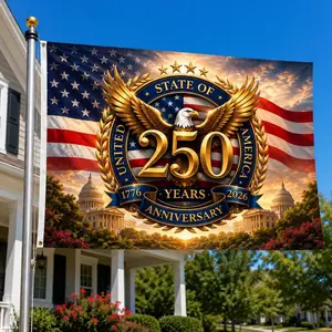 America 250 Flag 3x5 Ft, Patriotic USA Outdoor Banner, 1776 2026 Anniversary House Flag, Americana Eagle Decor Gift
