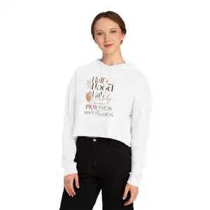 Cropped Hoodie – “Half Hood, Half Holy” Graphic