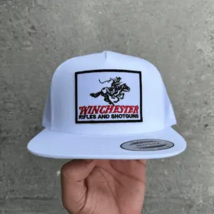Winchester Vintage Snapback Trucker Cap Mesh Back Five Panel Hat Yupoong