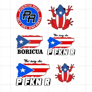 Puerto Rico Stickers Sheet for Notebook and Workspace Decoration - High-Quality Adhesive and durable material