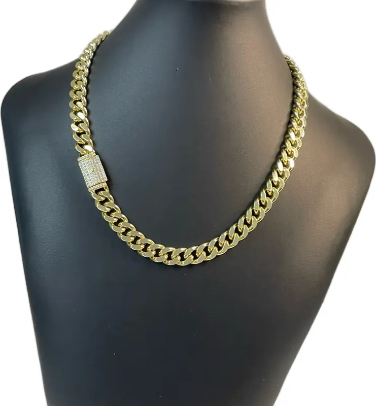 Durable jewelry no green skin Monaco chain  size 20