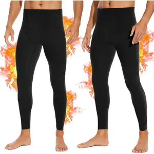 2 Packs Mens Long Johns, Thermal Underwear for Men Soft Base Layer Mens Thermal Pants for Cold Weather