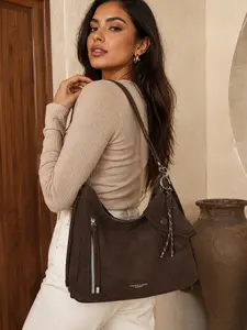 Women Vintage Hobo Bag Large Capacity Crossbody Purse, Fashion Soft Suede Tote Handbag with Zipper Pocket and Elegant Minimalist Style, Perfect for Work Travel Vacation Shopping, Trendy Birthday Christmas Halloween Gift for Her and Fashion Lovers
