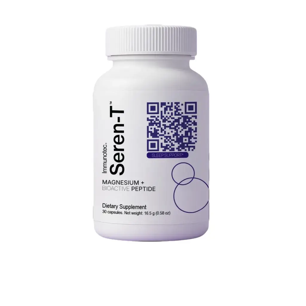 Immunotec Seren-T200 Edible Natural Magnesium Dietary Capsules - Daily Magnesium Supplement, Calm & Relax Support - 30 Capsules Health & Nutrition Wellness Product