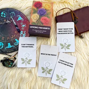 Love Message Oracle Deck, 80 Love Oracle Cards, Ideal for Twin Flames, Emotional Conflicts, Toxic Relationships, Shadow Work in Love