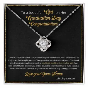 Graduation Gift Necklace For Her, Personalized Graduation Gifts, High School Graduation Gifts for Her, College Graduation, Class of 2023, Jewelry Message Card, Necklace Gifts For Birthday, Anniversary, Christmas Day, Thanksgiving