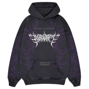Purple Spikes Pullover Hoodie
