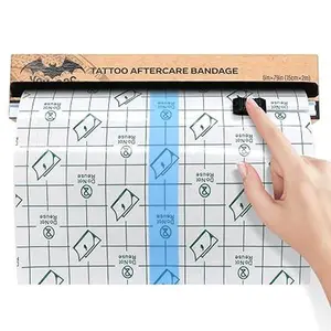 YOKACOS Tattoo Aftercare Bandage Roll - 6 Inch x 2.2 Yards with Sliding Cut, Ideal Second Skin Protection for Tattoos