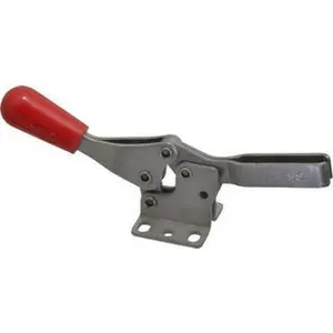 Destaco 217-USS Stainless Steel Manual Hold-Down Toggle Clamp - 250 Lb Holding Capacity, Horizontal Handle, 61° Handle Movement, 91° Bar Opening, U-Bar, Flanged Base, Electro-Plated Zinc All Seasons Tool