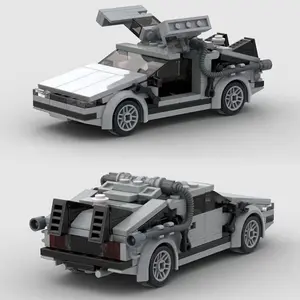 Back to The Future Car Model Building Blocks, MOC-23436 Car Model Small Particle Building Block Toy Assembly, Adult and Children's Birthday Toy Gift, Model Kit