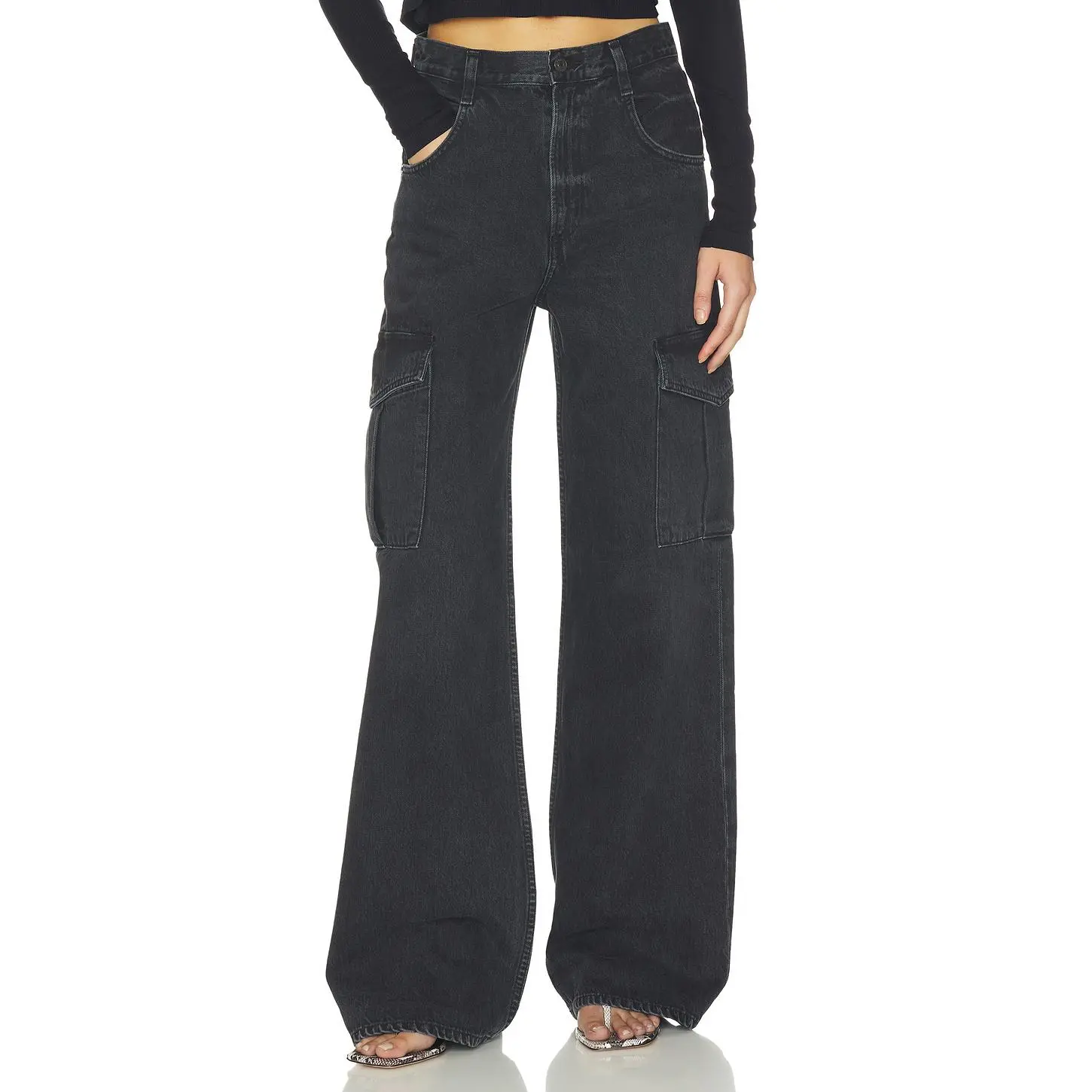 AGOLDE Minka Cargo Jeans in Vanta