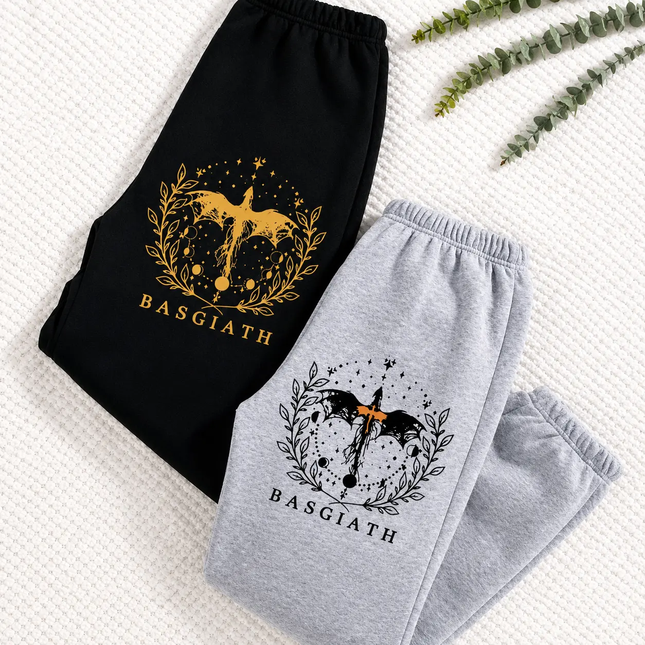 Basgiath Dragon Rider Sweatpants for Women and Men, Fantasy Academy Jogger Pants, Bookish Gothic Streetwear, Cozy Relaxed Fit Lounge Trousers, Gift for Readers, Fourth Wing Fans, Girlfriend and Best Friend, Trending BookTok Style 2026