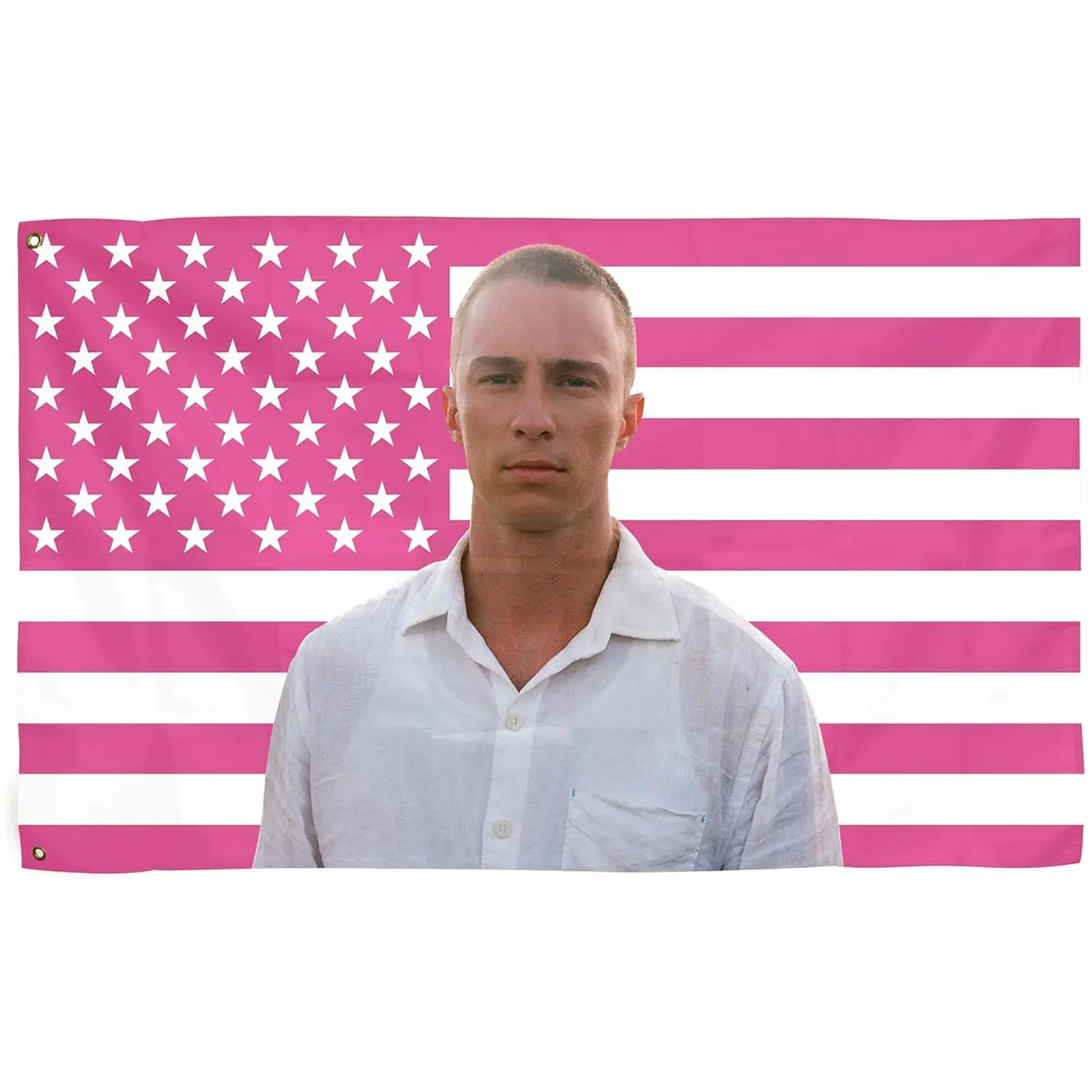 Drew Flags 3x5Ft Starkey rafe cameron American Flag pink Tapestry,With 2 Brass Grommets,For College Dorm Room Decor,Outdoor Parties, Gift,Tailgates Yard,flag for room Decoration(1pcs Pink) apartment