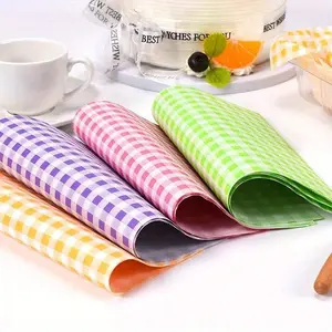 Oil-proof Wax Paper, 50pcs/set Food Wrapper Paper, Bread Sandwich Burger Fries Macaron Packaging Paper, Cake Decoration Kitchen Baking Tool, Bakeware