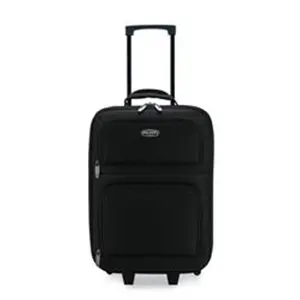 Travelers Choice  19.5 in. Elite Luggage Meander Carry on Rolling Suitcase with Protective Foam Padding, Black