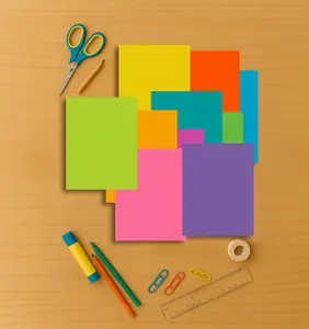 8.5” x 11” Bright Cardstock – 100 Sheets – 10 Vibrant Colors
