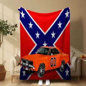 Car Pattern Blanket, 1 Count Soft Cozy Throw Blanket, Air-conditioned Room Blanket, Warm Nap Blanket for Home Office Travel Camping