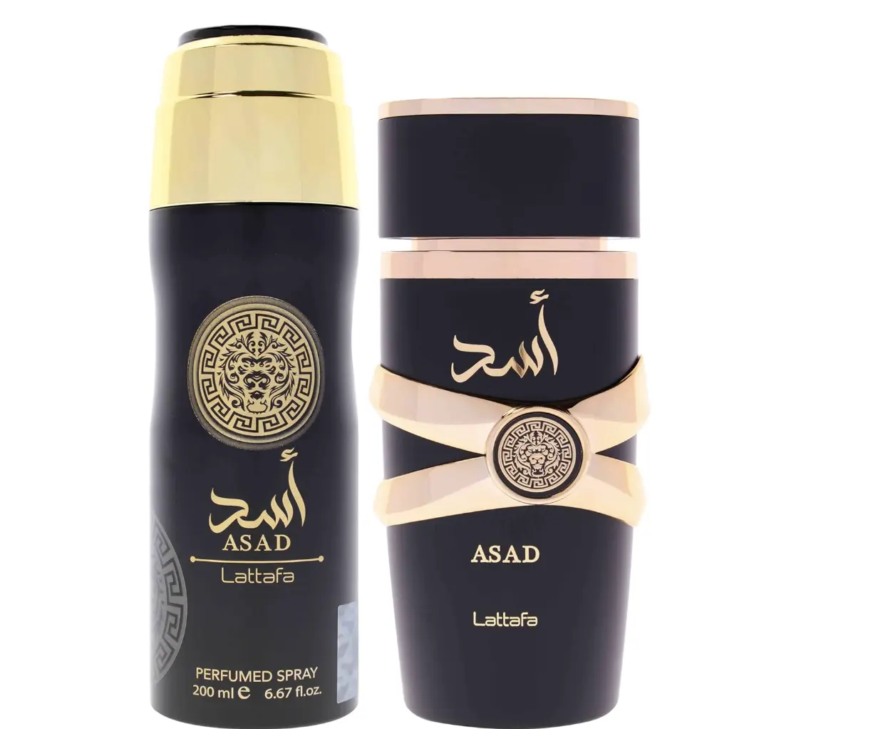 Lattafa Asad 2 Pcs Gift Set With 100ml Edp +200ml Perfumed Spray.