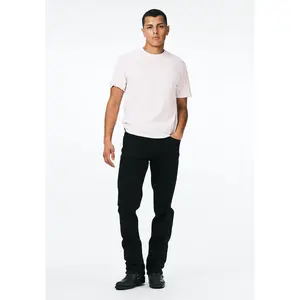 Six Men's Straight Jeans, Crinkled and Dark - BM22632