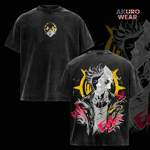 Enjin Kouzaki Gachiakuta T-Shirt Vintage Washed Oversized Anime Graphic Tee, Grunge Streetwear Soft Cotton Shirt, Unisex Punk Style Outfit, Gift for Gatchikuta Fans, Anime Gym Tank Top