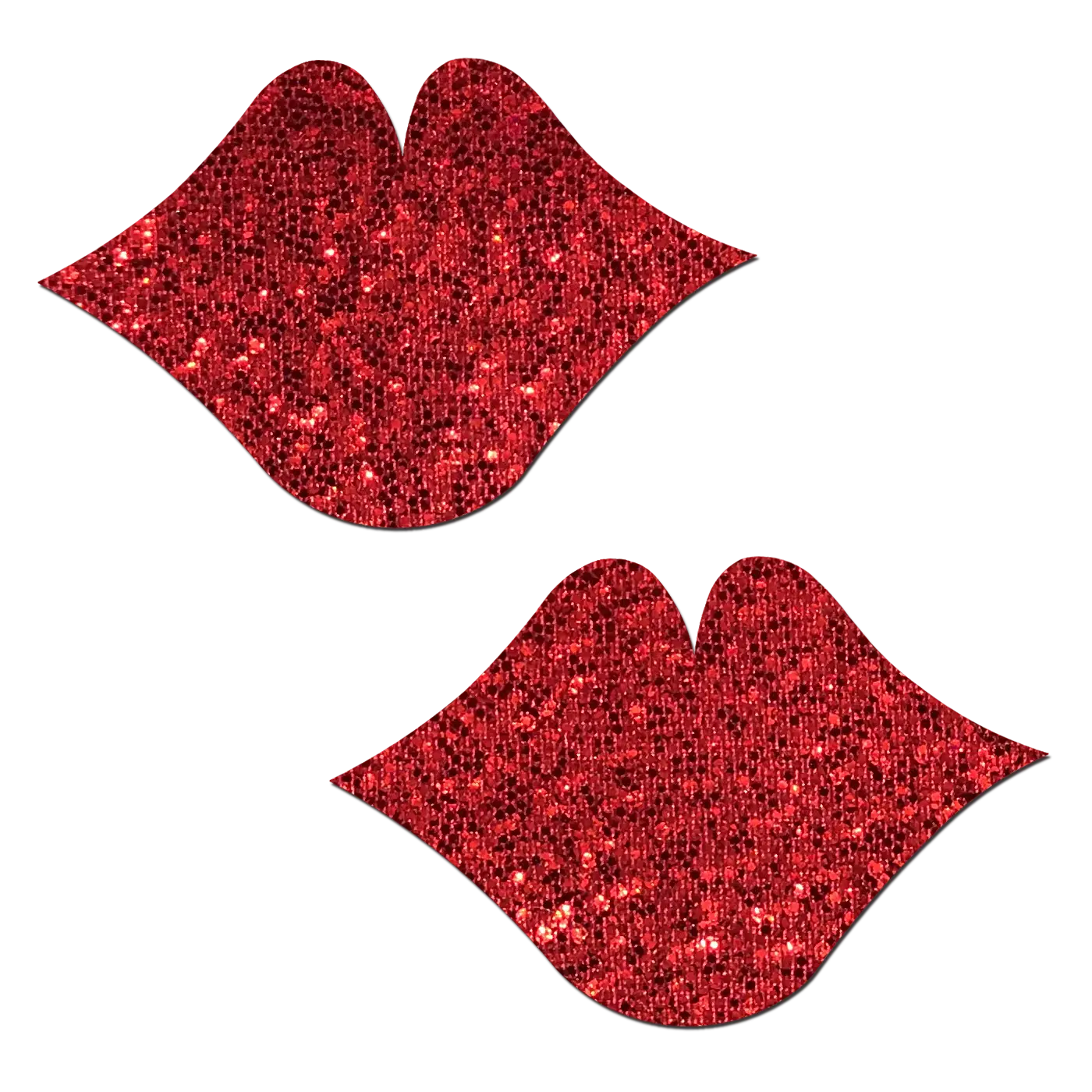 Kisses: Glitter Red Lips Nipple Pasties by Pastease