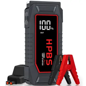 HPBS Car Battery Jump Starter, 5500A Peak Jump Starter Battery Pack for Up to All Gas and 10L Diesel Engines, 12V Portable Jump Starter Box with 3.0" LCD Display(Red)