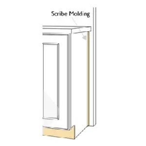 Out Side Scribe Molding 8" - White Shaker