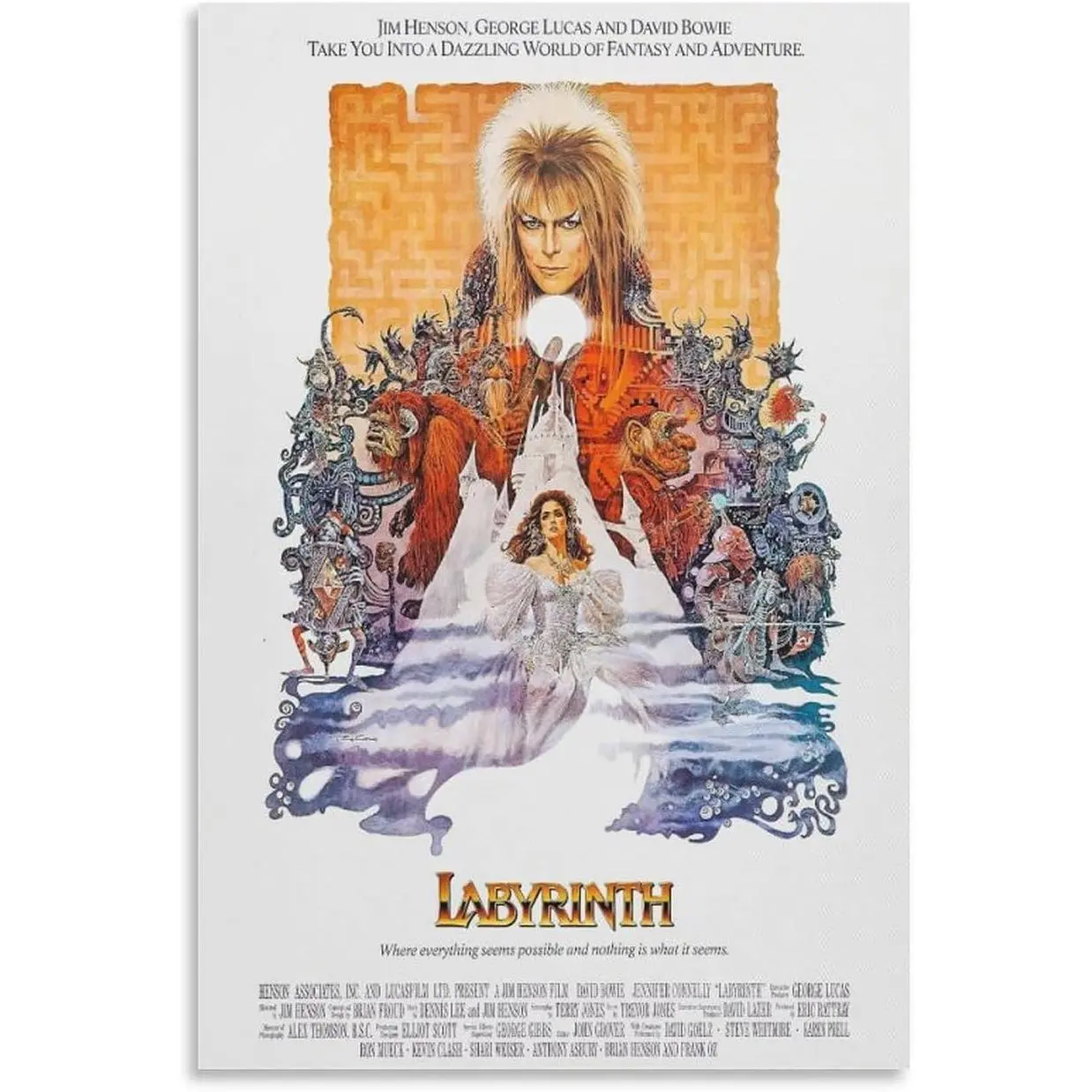 Room Aesthetic Poster Classic Movie Labyrinth Movie Poster Cool Artwork Wall Art Home Decor Gift Ideas Canvas Art Poster And Wall Art Picture Print Modern Family Bedroom Decor Posters