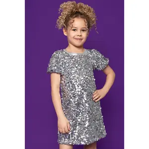 Mia New York Silver Sequin Dress - Size 14