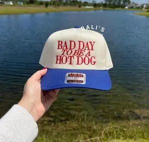 Bad Day To Be a Hot Dog Trucker Hat Funny Embroidered Snapback Cap Patriotic Summer BBQ Hat for 4th of July  Memorial Day Cookouts