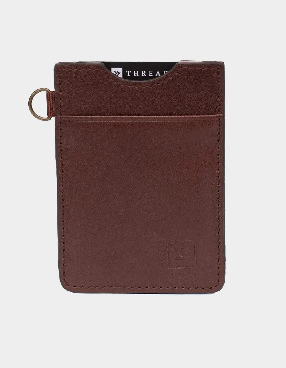 THREAD Womens Chocolate Vertical Leather Wallet THREAD Womens Chocolate Vertical Leather Wallet
