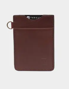 THREAD  Womens Chocolate Vertical Leather Wallet