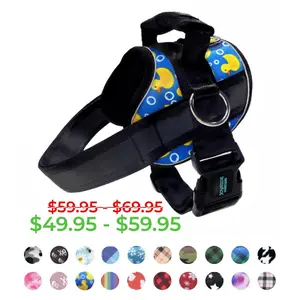 Joyride 2.0 (ALL PATTERNS) Dog Harness with 13 Personalized Nametags & No-Pull Technology for Comfortable Walks , with emergency handle, reflective 360 and soft padded mesh durable and heavy duty harness for dogs small and large Frenchie Corgi pugs