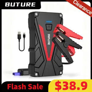 FathersDayGift Buture BR300 Car Jump Starter, 1500A Peak 13800mAh Portable Car Battery Starter Auto Battery Booster Pack with Smart Safety Jumper Cable, Fast Outputs 3.0 quick charge Vehicle Usb,Christmas