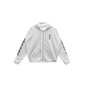 Monogram Vertical Logo Zip Up Hoodie "White" CHRM0349 Monogram Vertical Logo Zip Up Hoodie "White" CHRM0349