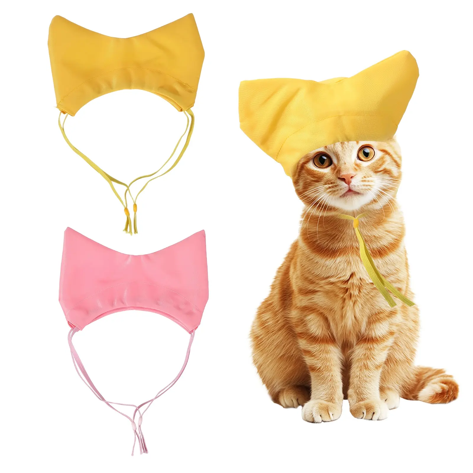 PETAXCELL Cat Shower Cap, Dog Shower Caps with Adjustable Strap, Reusable Waterproof Pet Ear Cover Protection Bathing Accessories 2pcs/Intended for Kitten/Small Puppies
