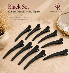 10-Piece 8cm Duckbill Hair Clip Set, Plastic Fish Beak Styling Clips for Sectioning, Edges, Makeup & Hair Prep