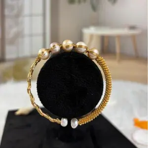 Natural Freshwater Pearl Bracelet Candy Color Matching Heavy Craftsmanship Weaving Style Fashionable Classic Versatile Luxurious Gift Giving Holiday Gift with Gift Box