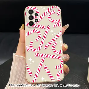 Soft Case suitable for SamsungGalaxy A31 A30 A30s A26 A25 A24 A23 A22 A21s A20 A20s A16 A15 4G 5G Candy Cane Fantasy  Printed Silicone Full-body Anti-Scratch Lightweight Protective Cover Giving gifts to family and friends