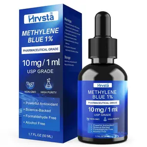 Methylene Blue Pharmaceutical Grade-Boost Energy & Increase Absorption, USP Grade, Methylene Blue 1%- No Formaldehyde, No Gluten, No Alcohol, Liquid Drops, 1.7 Fl OZ