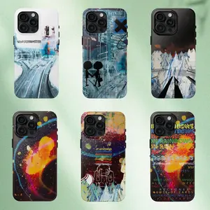 Trendy Band Radi0head Phone Case New Album Phone Case Compatible for iPhone 17 Promax 16 15 14 13 12 11 and for Samsung S21-S25 Perfect Gift for Music Fans