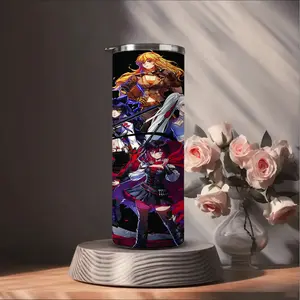 20oz RWBY Straight Tumbler with Lid and Straw, Stainless Steel Insulated Coffee Cup and Travel Mug for Work, Travel, Hiking, or Everyday Use