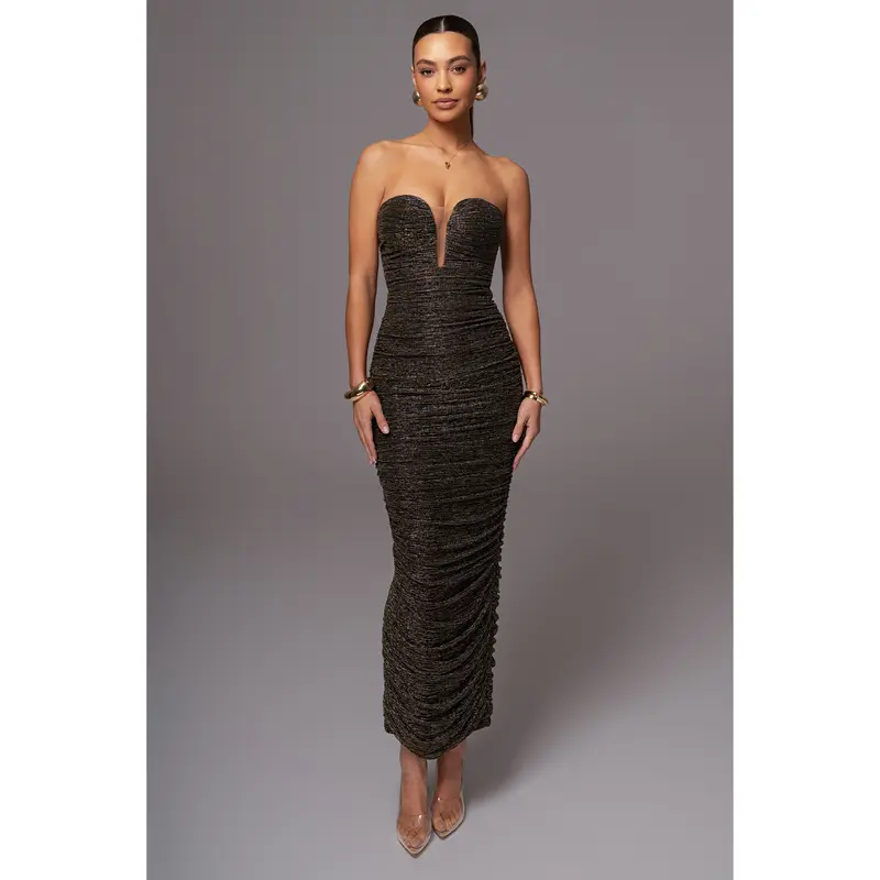 Metallic mesh black dress - TikTok Shop