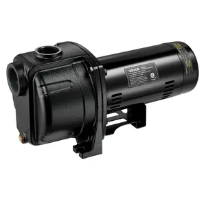VEVOR 1.5 HP Shallow Well Jet Pump, AC 115/230 Volt, 4250 GPH Dual Voltage Cast Iron Well Jet Pump, with 108 ft Max Head Lift, Easy Voltage Switching, for Garden Irrigation, Lawn Sprinkler System